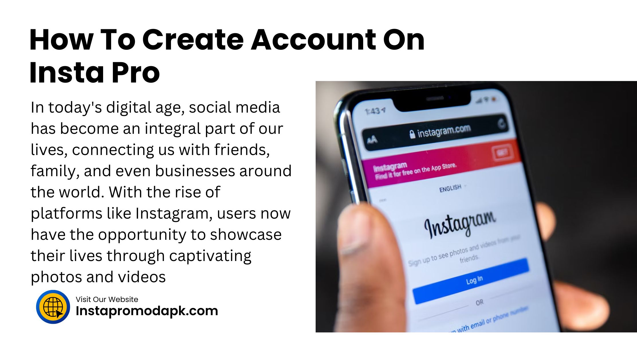 How To Create Account On Insta Pro