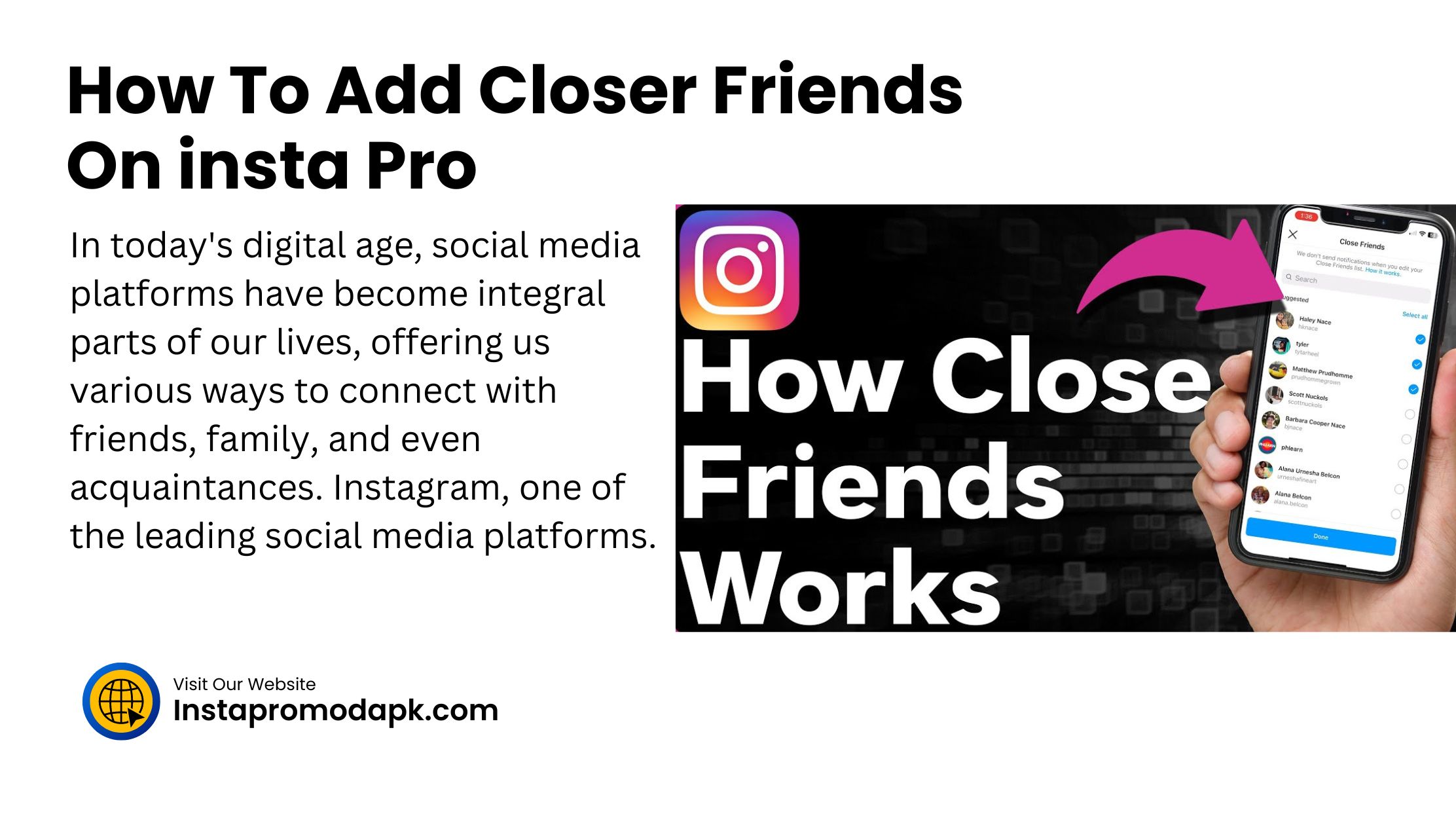 How To Add Closer Friends On insta Pro
